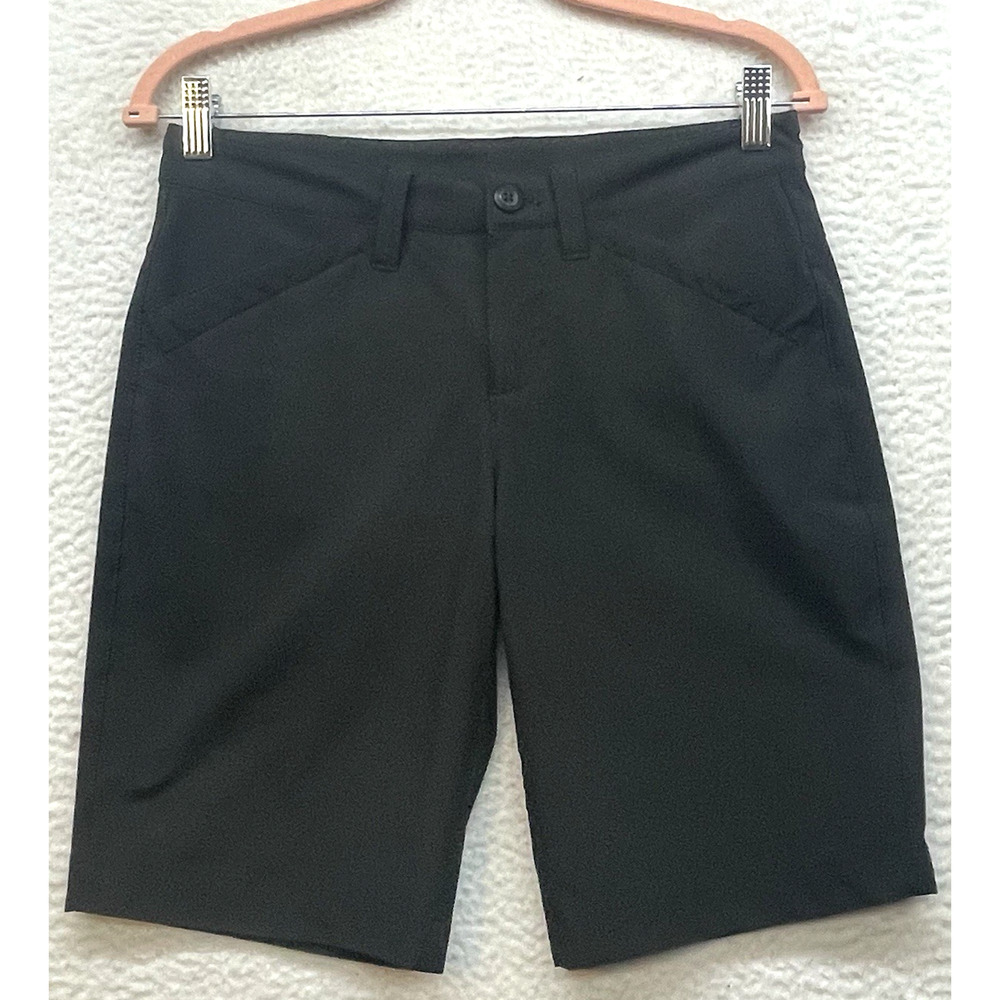 Eddie Bauer Shorts Womens 2 Black Bremuda Outdoor Hiking Stretch Casual Mid Rise